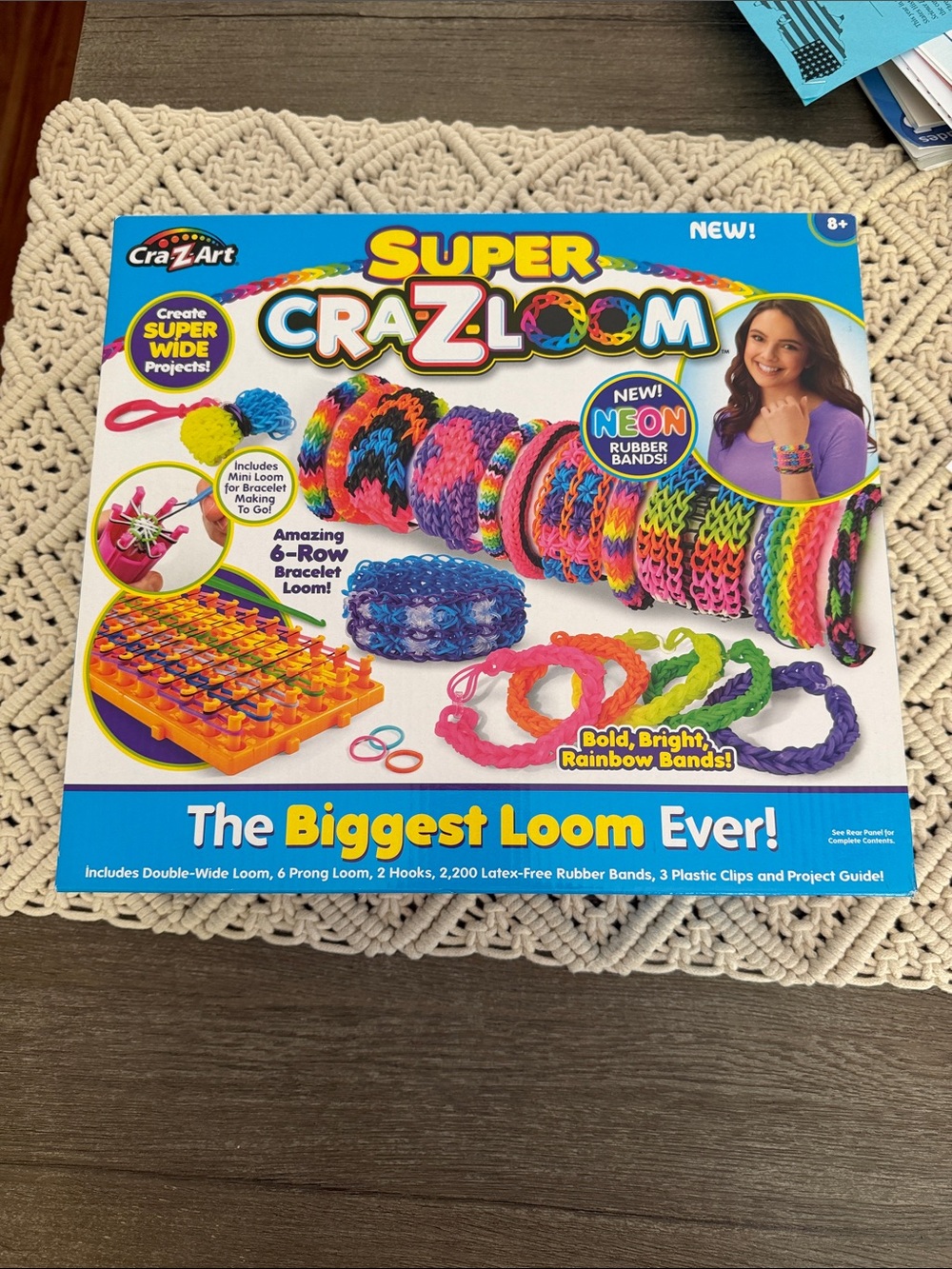Cra-Z-Art Super Cra-Zloom Neon Rainbow Loom Kit - Multi-Color